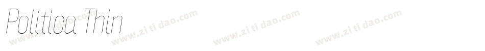 Politica Thin字体转换
